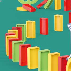 Train de dominos <span class=keywords><strong>électrique</strong></span> automatique, <span class=keywords><strong>mini</strong></span>-dispositif de pose de dominos transparent avec effets sonores pour enfants - Product Image 4