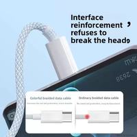 Macaron 120W 3-en-1 Cable DE DATOS DE TELÉFONO MÓVIL trenzado Carga súper rápida para Android Type-C Car iPhone para Huawei Vivo Printer