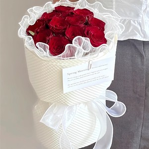 Bouquet di Rose Rosse e Bianche Immortali, Piccolo e Profumato, 35-40cm, Fiore di Sapone Artificiale di Alta Qualità per Fidanzata, Madre, Migliore Amica - Product Image 6