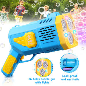Lanzador de cohete de <span class=keywords><strong>burbujas</strong></span> recargable para niños, juguete de verano para interior y exterior, 36 agujeros, máquina de pistola de <span class=keywords><strong>burbujas</strong></span> Bazooka - Product Image 3