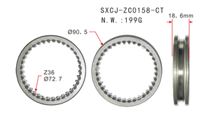 PIEZAS DE CAJA DE CAMBIOS MANUAL, SINCRONIZADOR S0120 / SH120 para HONDA B16 3/4 1992-2001 (Y80 S80 YS1 Y21 S21 S4C) - Product Image 5
