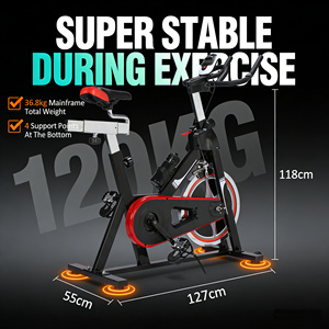 Vélo de spinning Bodyfit, machine <span class=keywords><strong>d</strong></span>'exercice légère, vélo <span class=keywords><strong>d</strong></span>'intérieur pour usage domestique, vélos <span class=keywords><strong>d</strong></span>'exercice - Product Image 6