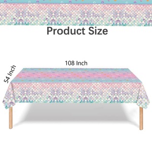 Ensemble de vaisselle jetable pour fête d'anniversaire de <span class=keywords><strong>petite</strong></span> sirène, écologique, assiettes en papier, bannière, nappe, émail coloré pour <span class=keywords><strong>petite</strong></span> sirène - Product Image 2