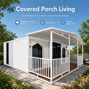 Casa Contenedor Prefabricada Moderna con Estructura de Acero y Porche, Lista para Enviar desde Almacén en EE. UU. - Product Image 1