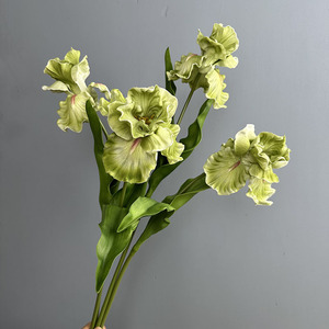Fleurs d'<span class=keywords><strong>iris</strong></span> artificielles en PU, toucher réel, longues tiges, <span class=keywords><strong>iris</strong></span> pour bouquet de mariage, arrangement floral pour la maison, décoration - Product Image 4