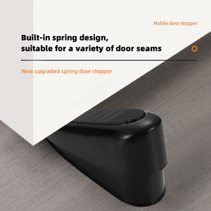 Butée <span class=keywords><strong>de</strong></span> <span class=keywords><strong>porte</strong></span> à ressort moderne anti-collision Support <span class=keywords><strong>de</strong></span> <span class=keywords><strong>cale</strong></span> <span class=keywords><strong>de</strong></span> <span class=keywords><strong>porte</strong></span> sans poinçon <span class=keywords><strong>Porte</strong></span> mobile coupe-vent en caoutchouc noir épaissi antidérapant - Product Image 4