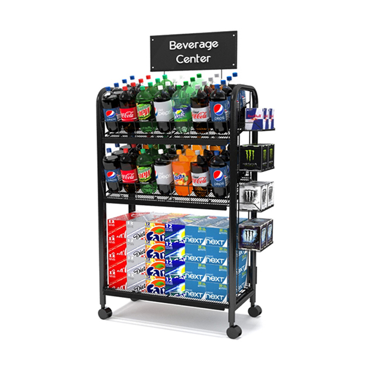 Hot Selling Bakery Shop Wire Rack Food Display Stand Bakery Display With Customized Logo — view 2