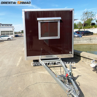 Camion de nourriture mobile Shimao oriental entièrement équipé Nouvelle remorque de pizza de BBQ pour le restaurant fabriquée en Chine avec le matériel de maïs
