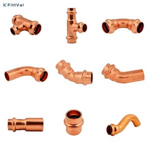 Usine en gros V profil coude à 90 degrés système de <span class=keywords><strong>plombier</strong></span> tuyau d'eau raccords de presse en cuivre - Product Image 6