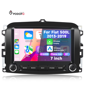 Podofo 7 pouces 4 + 64G 2 Din Android autoradio pour <span class=keywords><strong>Fiat</strong></span> 500L 2013-2019 sans fil Carplay/Android Auto IPS BT GPS WiFi vente en gros - Product Image 1