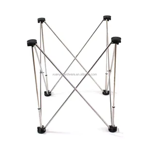 Multi-Leg F-Legs Table de travail pliante en acier inoxydable épais avec support Pieds d'araignée Utilisation en extérieur