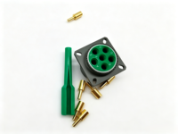 Connecteur d'aviation série J599 14P D38999/26WC04PA en alliage d'aluminium anti-interférence, étanche IP67/IP68 pour usage sur le terrain