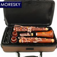 MORESKY Professional Mopane Wood Clarinet BB Tone Rose Gold Copper-Nickel Keys Customizable Soprano M16 (OEM) Made in China