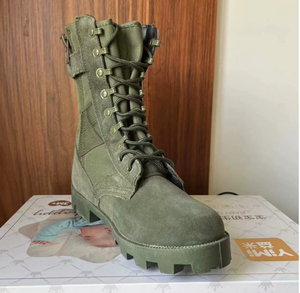 TSB910 Olive Green Panama Jungle forest cow leather suede tactical <b>boots</b> <b>hiking</b> mountain training men <b>boots</b> shoes - Product Image 3