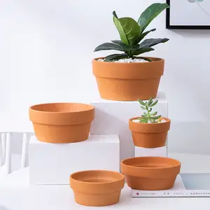 Wholesale Terracotta Pots Classic Bonsai Ceramic Flower pot Multi-Size Succulents cactus Red Clay Planter Pots