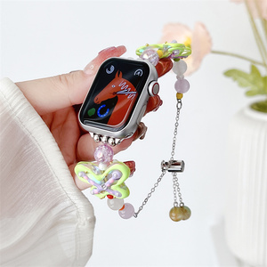 Bracelet de montre de plage mignon pour montre Apple 38mm 40 41 42 44 45 49mm perles de luxe bracelets <span class=keywords><strong>iwatch</strong></span> - Product Image 4