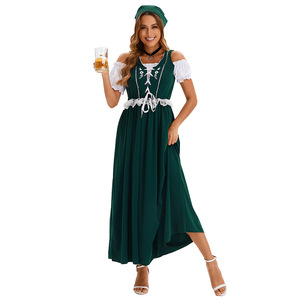 Vestido de cerveza estilo Dirndl para mujer de Yi Xiaoyi con pañuelo para la cabeza, traje étnico tradicional para fiesta de carnaval, talla para adultos - Product Image 2