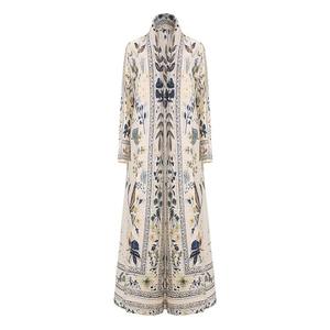 Haute qualité femmes Polyester Abaya élégant quatre voies Stretch décontracté Chic imprimé plissé taille libre livraison rapide efficace - Product Image 5