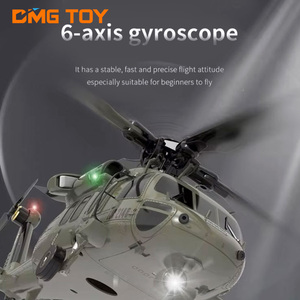 Cao cấp RC máy bay trực thăng uh60 màu đen 6-trục con quay hồi chuyển 6CH kép động cơ không chổi than RC máy bay trực thăng máy bay cho các chuyên gia - Product Image 5