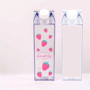 Botellas de Plástico Cuadradas Reutilizables de Gran Capacidad (500 ml, 1000 ml) a Prueba de Fugas con Tapa para Jugos - Product Image 6