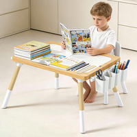 Table d'étude et de jeu multifonctionnelle pour enfants, réglable en hauteur, avec rangement et tableau de dessin, pour la maternelle et la maison