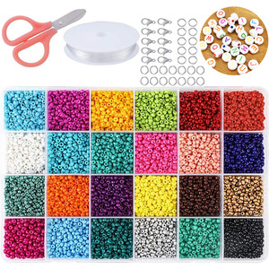Kits de cuentas de semillas de vidrio de 24 colores, Kit de fabricación de pulseras DIY, accesorios para collares, Material de cuentas de rompecabezas, fabricación de joyas - Product Image 2