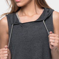 Haut de gamme en gros pour femme, avec logo, pour la course et la gym, uni, sans motif, débardeur ou sweat à capuche