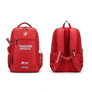 กระเป๋าใส่อุปกรณ์ปิงปอง TAISON SPORTS TS-SP-0322 168 GSM Heavy Duty PU 30-40L สีแดงดำ แผ่นรองกันกระแทก พร้อมโลโก้สั่งทำ - Product Image 1