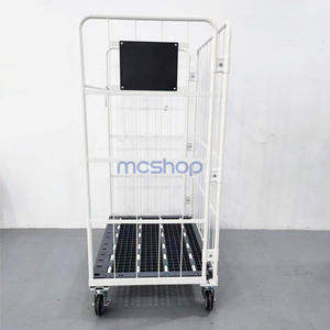 <span class=keywords><strong>Cage</strong></span> à mailles en plastique Conteneur logistique pliable en acier avec roulettes - Product Image 4