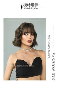 Ensembles de perruques de cheveux bouclés courts de <span class=keywords><strong>coiffure</strong></span> bob pour femmes européennes et américaines en gros - Product Image 5