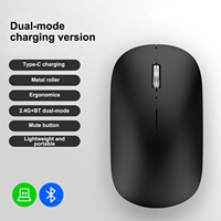 Souris sans fil rechargeable silencieuse, souris sans fil pour ordinateur portable, ordinateur de bureau, souris d'ordinateur pour le travail, le bureau et les jeux
