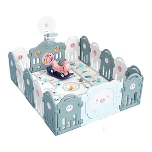 Tùy chỉnh đáng yêu trẻ em an toàn nhựa playpen lớn với sân chơi trong nhà cho bé và trẻ mới biết đi