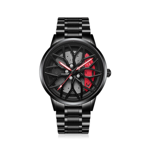 Relojes de Cuarzo Deportivos con Logotipo Personalizado, Diseño de Rueda de Coche Giratoria, Movimiento Japonés MIYOTA, Envío Directo - Product Image 1