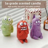 Bougie en cire de soja Mud Monster, cadeau d'entreprise créatif, ODM/étiquette privée OEM, bougie parfumée artisanale, formes variées, Nouvel An