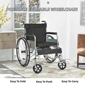 Sedia a Rotelle Manuale Pieghevole Leggera con Comoda Integrata, Adatta per Anziani e Disabili - Product Image 2
