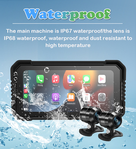 6 pollici Touch Wireless CarPlay Moto navigatore GPS <span class=keywords><strong>Android</strong></span> Auto 2K anteriore posteriore doppia fotocamera impermeabile Moto DVR TPMS WiFi GPS - Product Image 2