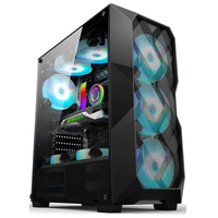 AntarcChill PC Server Case Cor Sair ATX Chassis Water Cooling White/Black 120mm Fans Gaming Computer Case