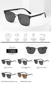 แว่นกันแดดทรงเหลี่ยมแบบยูนิเซ็กซ์ ผลิตโดยผู้ผลิตแว่นกันแดดแฟชั่นโพลาไรซ์ แบรนด์ <span class=keywords><strong>Ban</strong></span> Ray กรอบโลหะ - Product Image 6