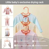 Cintre pour bébé empilable antidérapant, cintre pour vêtements d'enfants qui économise de l'espace pour la garde-robe des nouveau-nés et des tout-petits