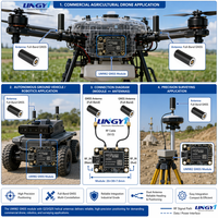 Kit Receptor GNSS RTK UM982, Receptor Multifrecuencia de Constelación Completa con 2 Antenas Helicoidales de Banda Completa y Cables de Extensión