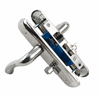 Poignée de porte moderne en acier inoxydable avec serrure à 3 verrous, ensemble de serrures pour porte intérieure, serrure de porte en bois antivol pour chambre à coucher