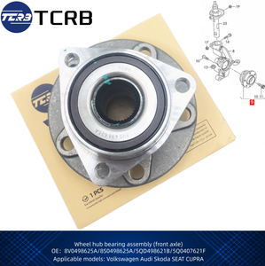 Nuevos rodamientos de <span class=keywords><strong>rueda</strong></span> <span class=keywords><strong>delantera</strong></span> TCRB 8V0498625A 5QD407621A 8S0498625A 5Q0407621F para Volkswagen Audi Skoda <span class=keywords><strong>Seat</strong></span> - Product Image 2