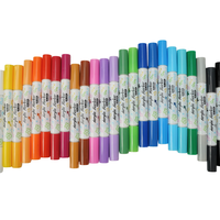 Ensemble de marqueurs acryliques STA 24 couleurs, pinceau et pointe double, marqueur de peinture acrylique pour toile, roche, bois, cuir, céramique, peinture DIY