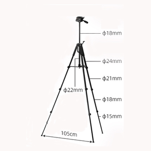 Trépied de vlogging flexible noir de 72 pouces à 3 sections pour téléphone portable - Product Image 3