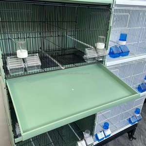 Indoor Metall Kanarienvogel käfig Stahl Haustier Fütterung käfig mit Druckknopf verschluss Kunststoffs chale Paletten typ - Product Image 6