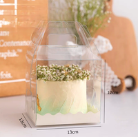 Vente en gros de boîtes à gâteaux en plastique transparent Taille personnalisée pour anniversaire, mariage, fête et boulangerie Logo personnalisé