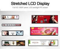Écran tactile LCD Android ultra-large pour intérieur, type barre, pour publicité, éducation, vente au détail, affichage numérique sur le bord des étagères, IPS