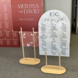 Base de Exhibición de Madera Pulida Ecológica <span class=keywords><strong>para</strong></span> Carteles, Menús y Pizarras Publicitarias - Product Image 4