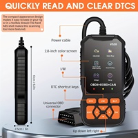 Lecteur de codes OBDII multifonction V520 OBD2, outil de diagnostic automobile universel 12V, garantie 1 an, détecteur en anglais