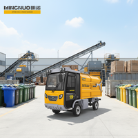 Camion de ramassage des déchets intelligent électrique MN-H92 72V 4x2 automatique à chargement latéral, benne de 4m, capacité de 1500kg, moteur Euro 1